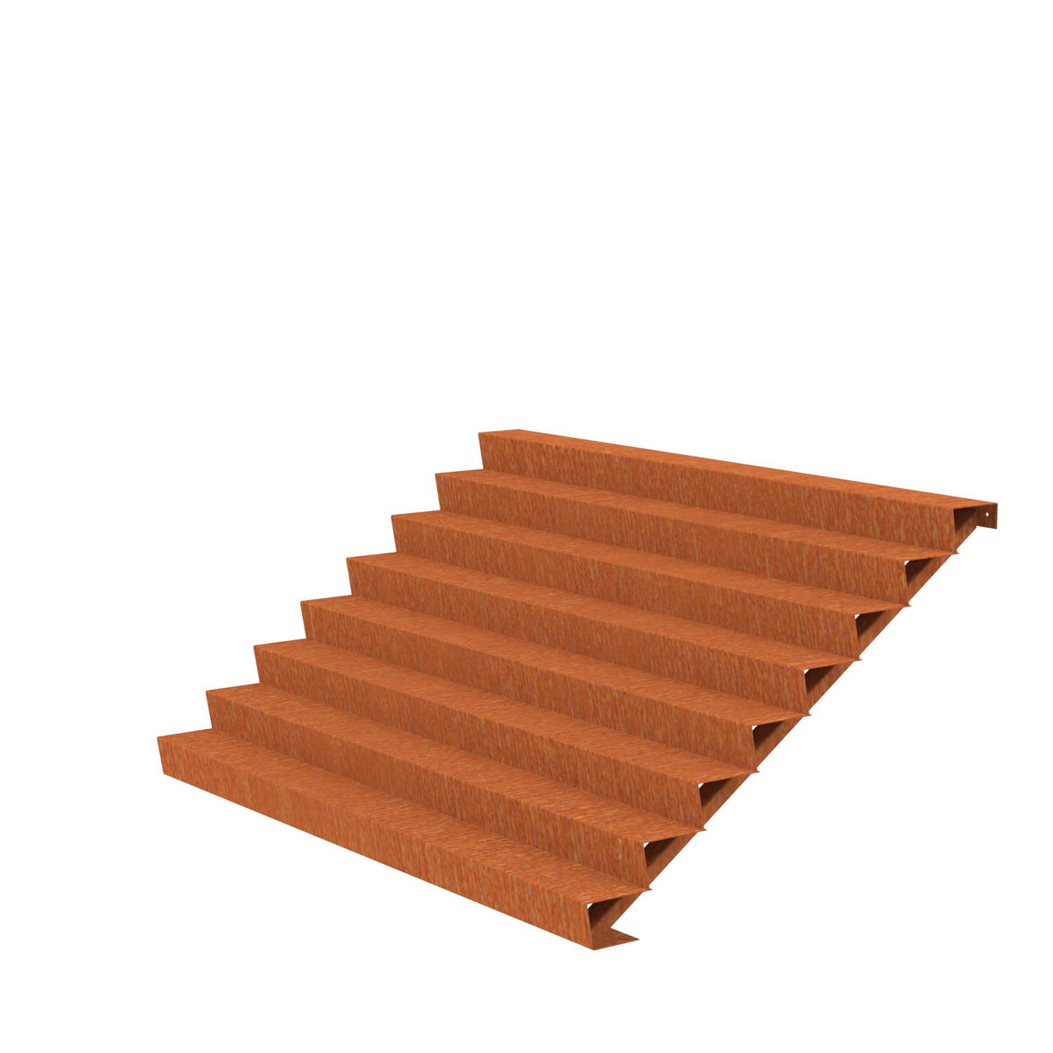 8 Steps Corten Steel Stair
