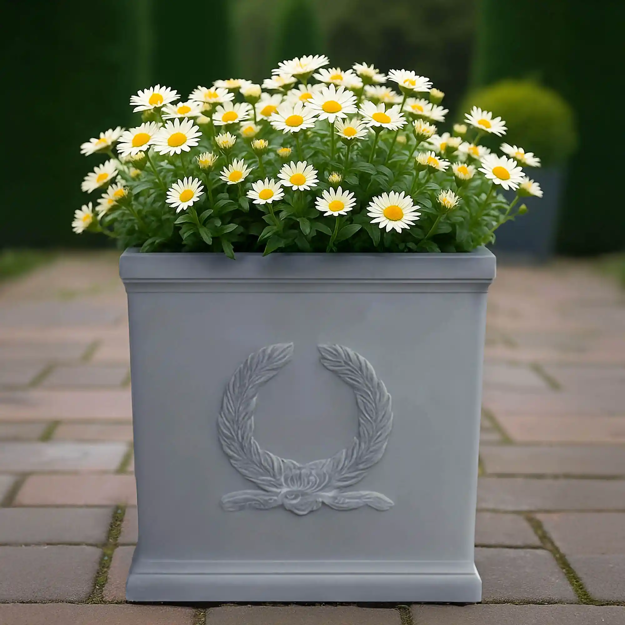 IDEALIST Kensington Light Stone Square Garden Planter