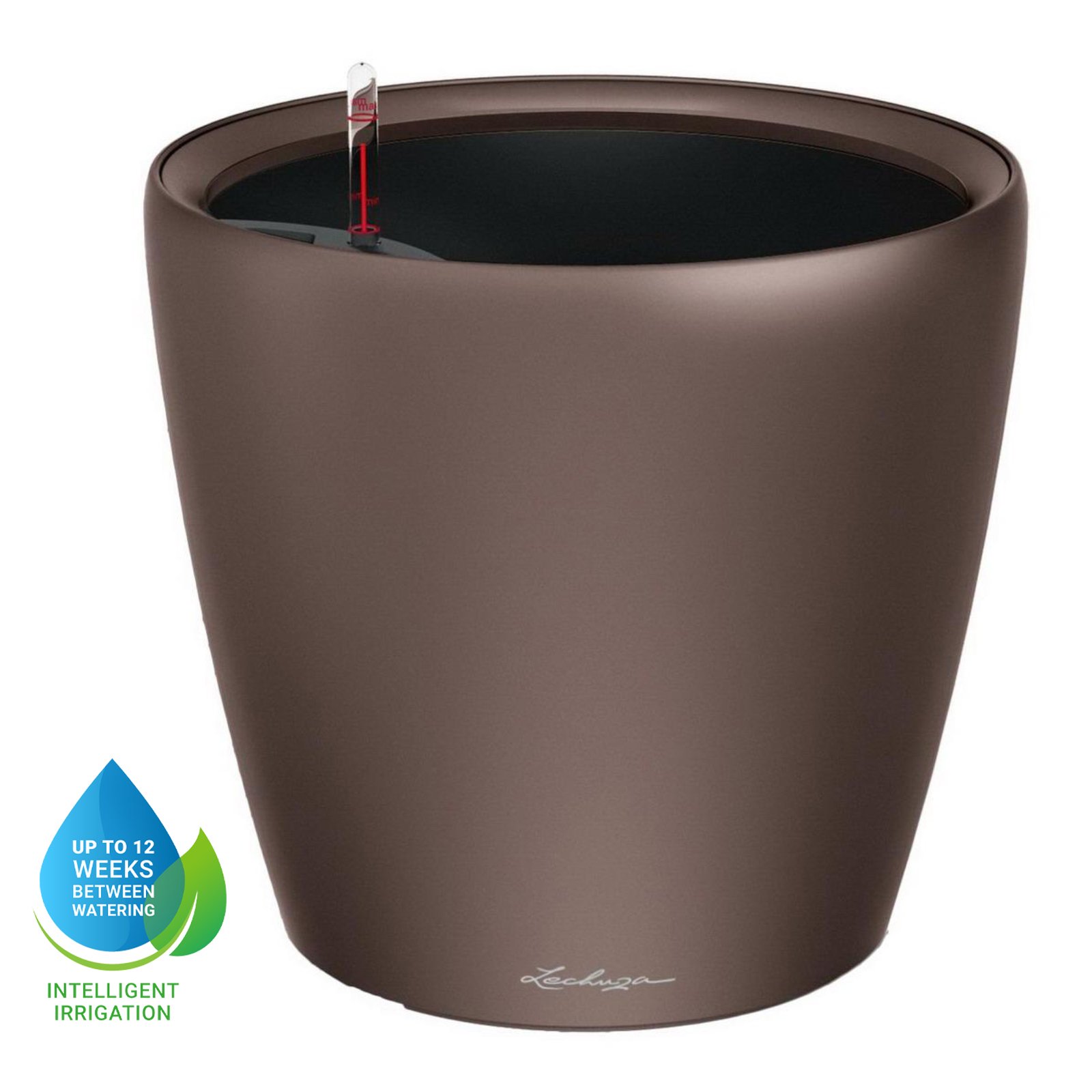 LECHUZA CLASSICO LS Round Poly Resin Self-watering Planter
