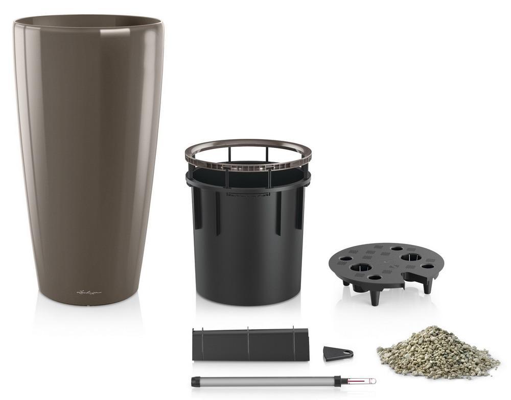 LECHUZA Rondo Round Tall Poly Resin Self-watering Planter