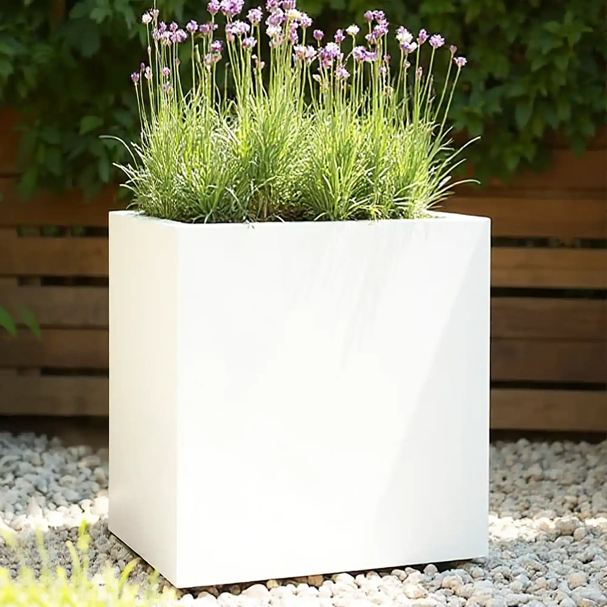 IDEALIST Lite Narrow Contemporary Light Concrete Trough Planter
