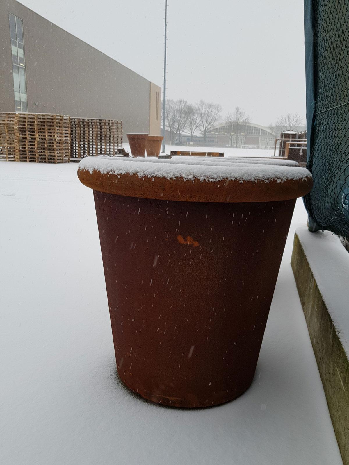 Tube Outdoor Corten Steel Round Planter