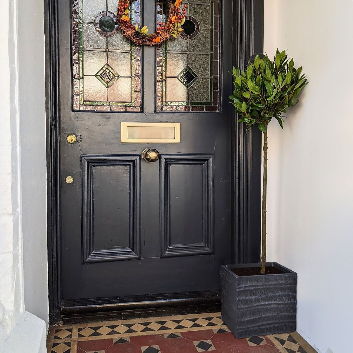 IDEALIST Lite Straw Ribbed Square Outdoor Planter