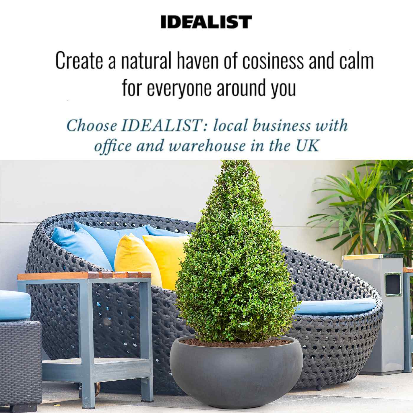 IDEALIST Lite Classic Smooth Bowl Outdoor Planter