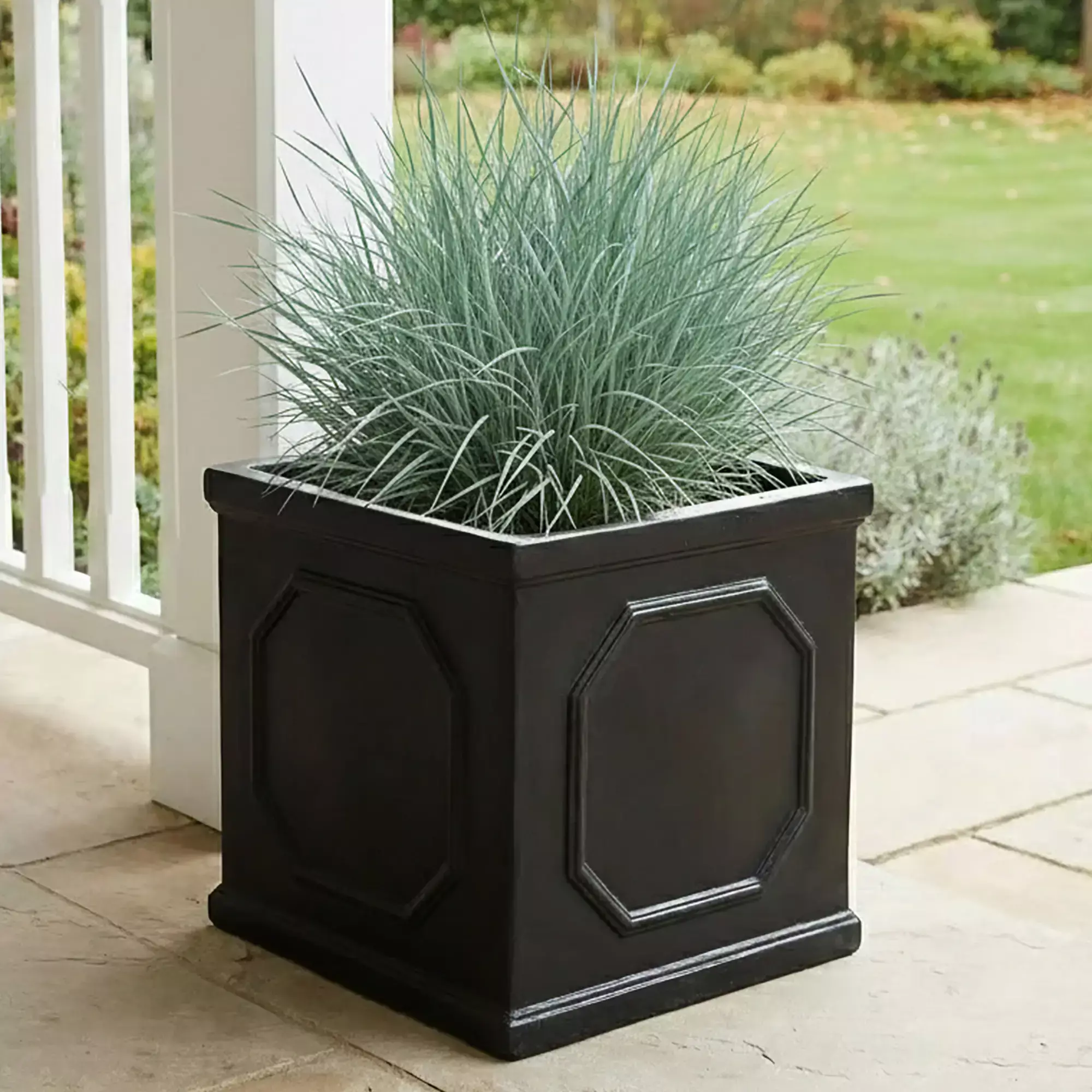 IDEALIST Lite Chelsea Flower Box Square Garden Planter, Faux Lead
