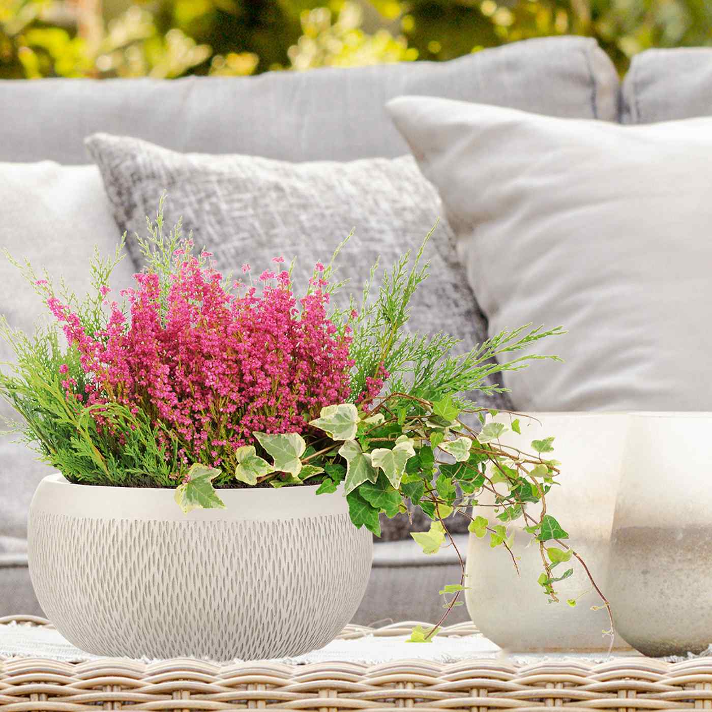 IDEALIST Lite Mesh Style Bowl Planter Outdoor Plant Pot