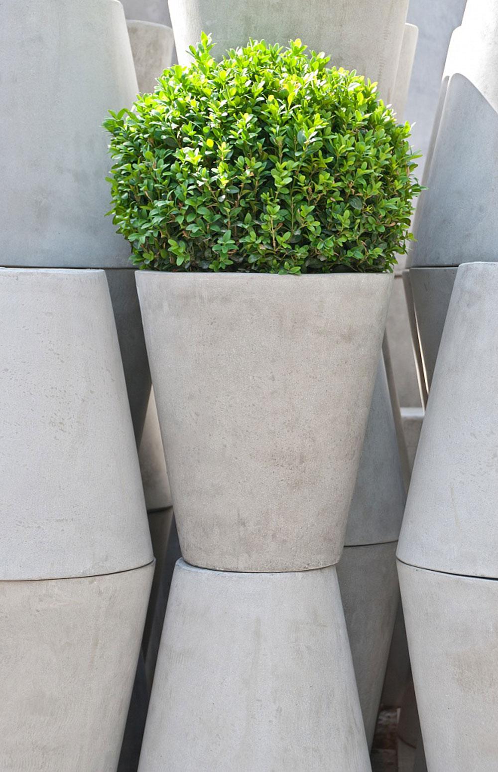 IDEALIST Lite Round Contemporary Light Concrete Planter