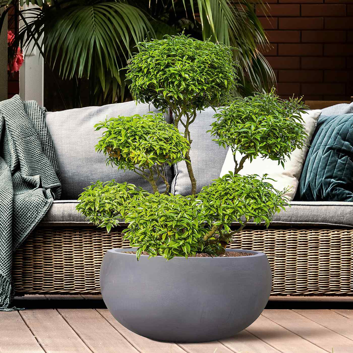 IDEALIST Lite Classic Smooth Bowl Outdoor Planter