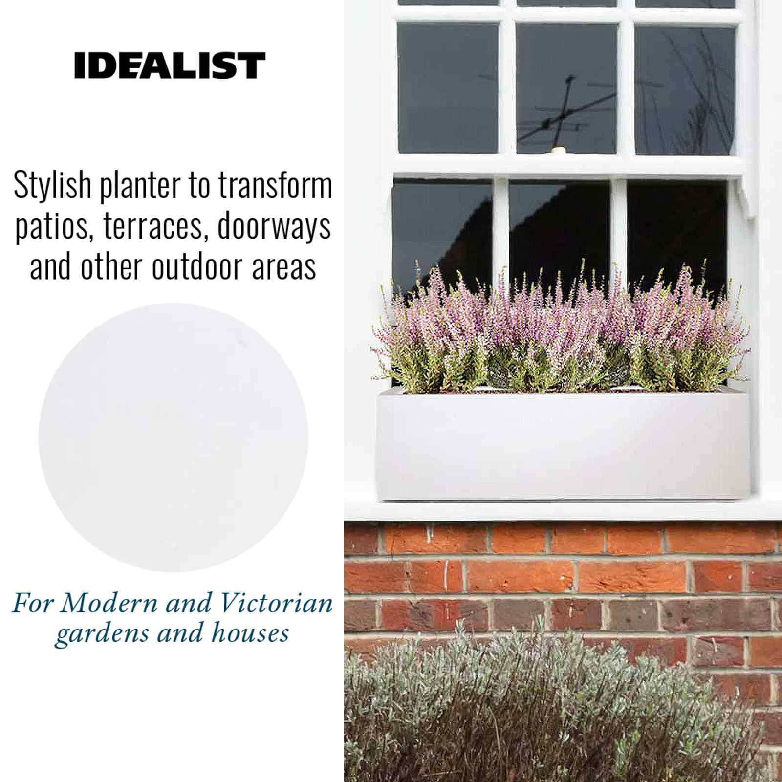 IDEALIST Lite Window Box Light Concrete Planter