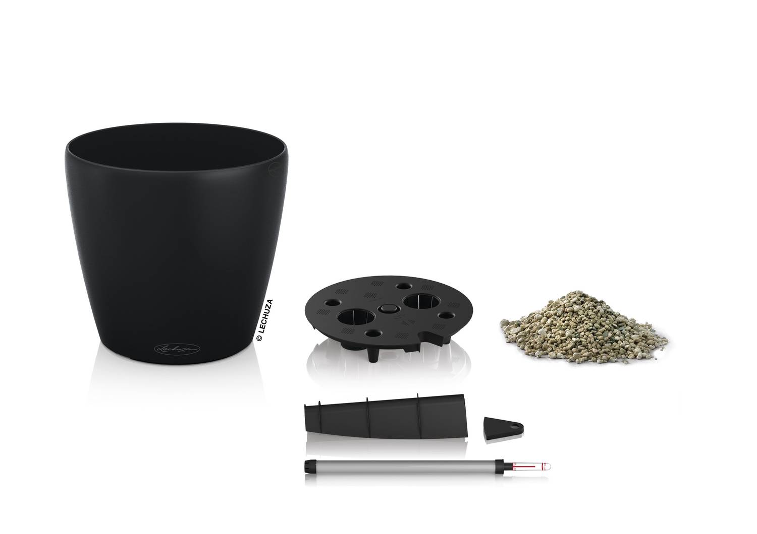 LECHUZA CLASSICO Color ECO Round PCR Plastic Self-watering Planter
