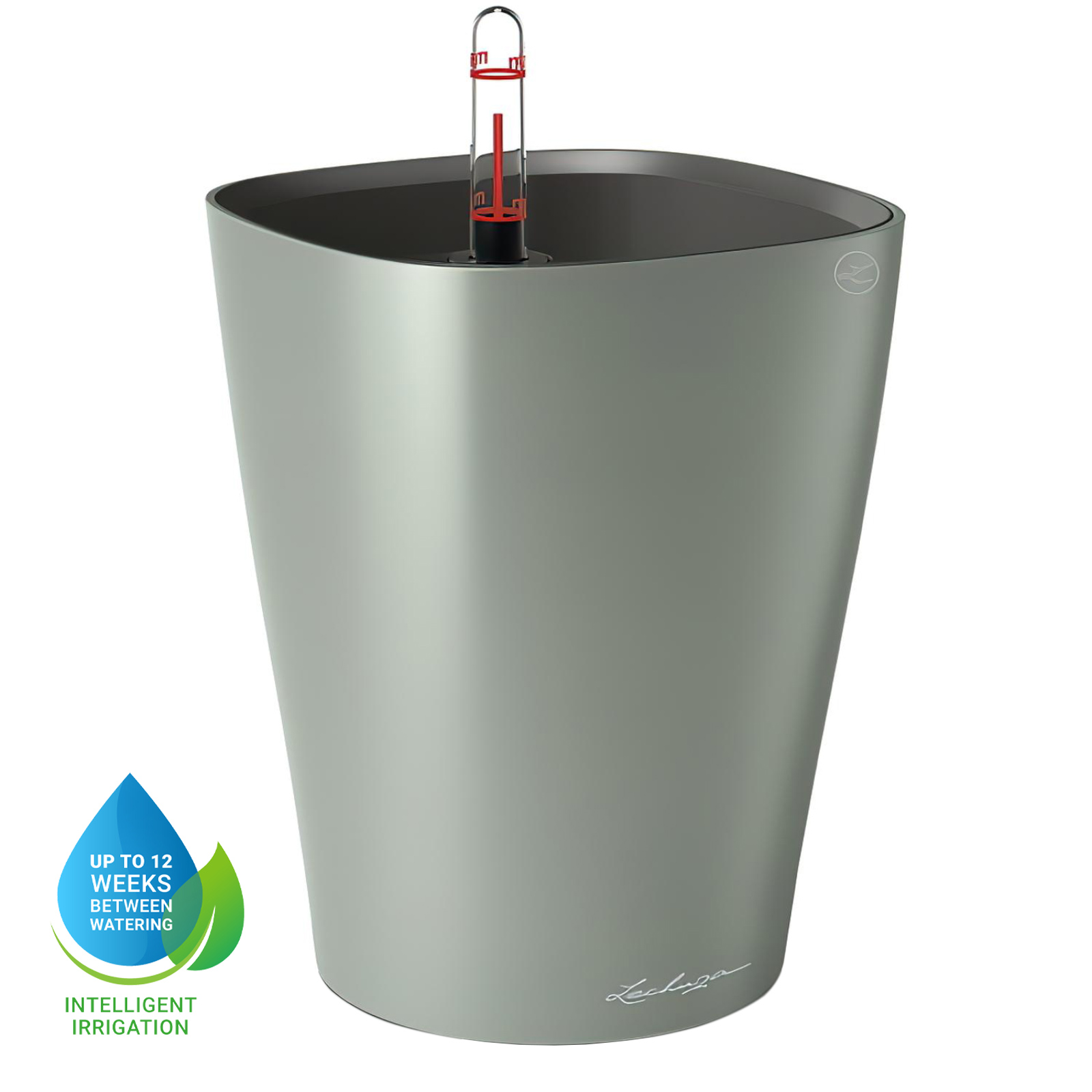 LECHUZA DELTINI|MINI-DELTINI Round Poly Resin Indoor Self-watering Planter