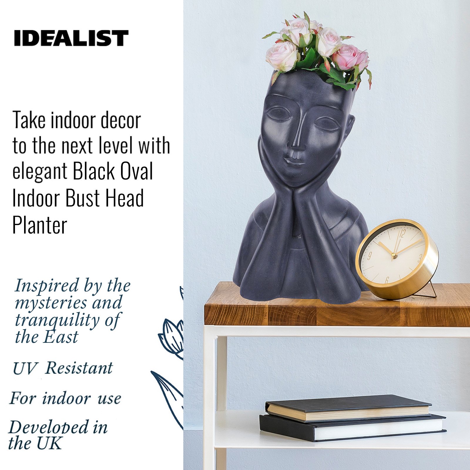 IDEALIST Lite Oval Bust Face Plant Pot Indoor