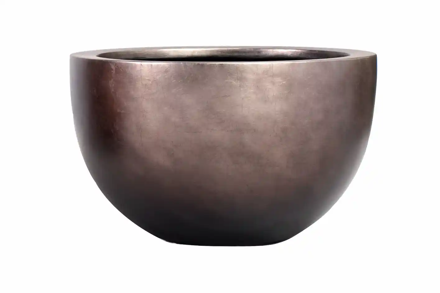 Silver Leaf Large Bowl Planter | Round Indoor Plant Pot