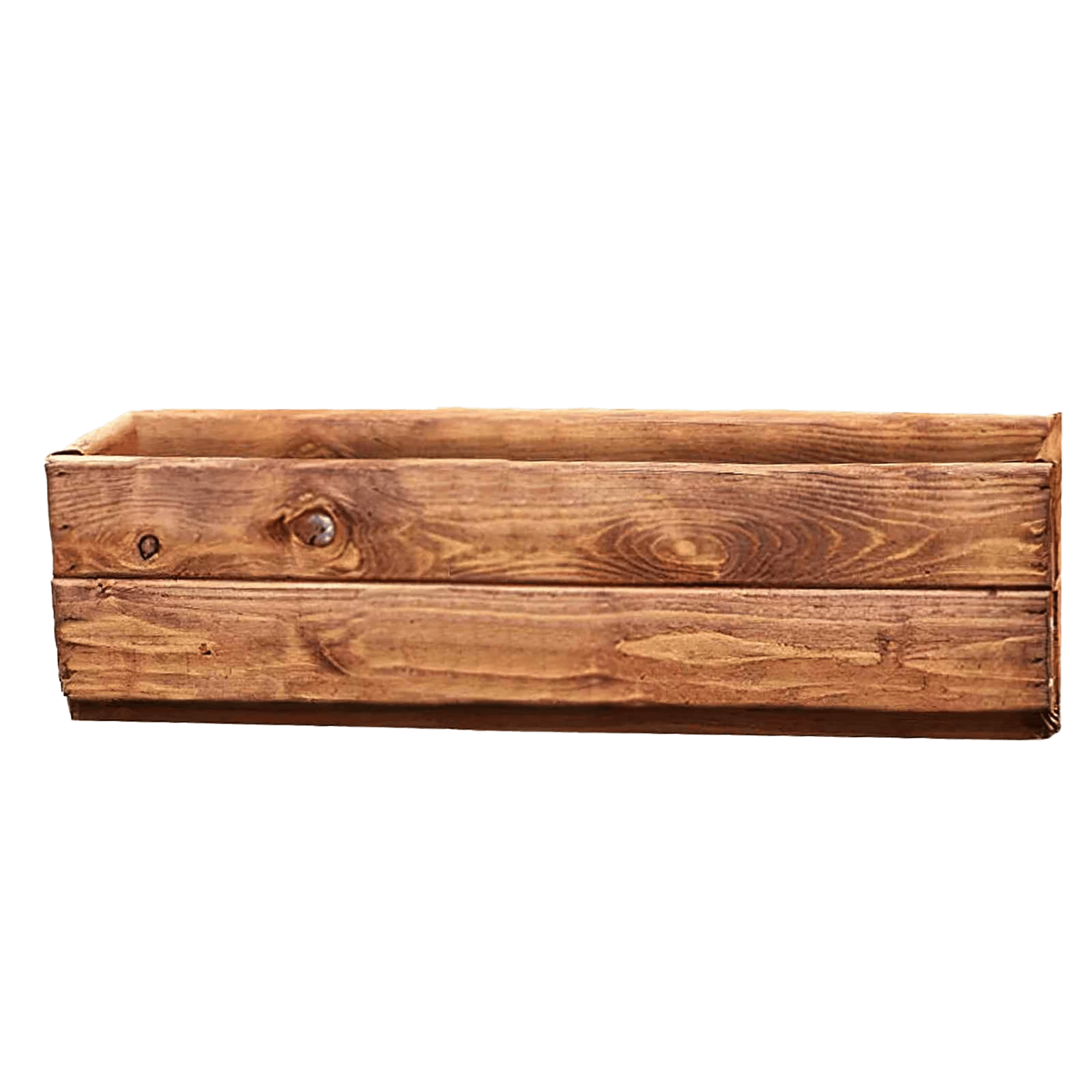 Rustic Scandinavian Redwood Window Box Outdoor Planter Made in UK by HORTICO