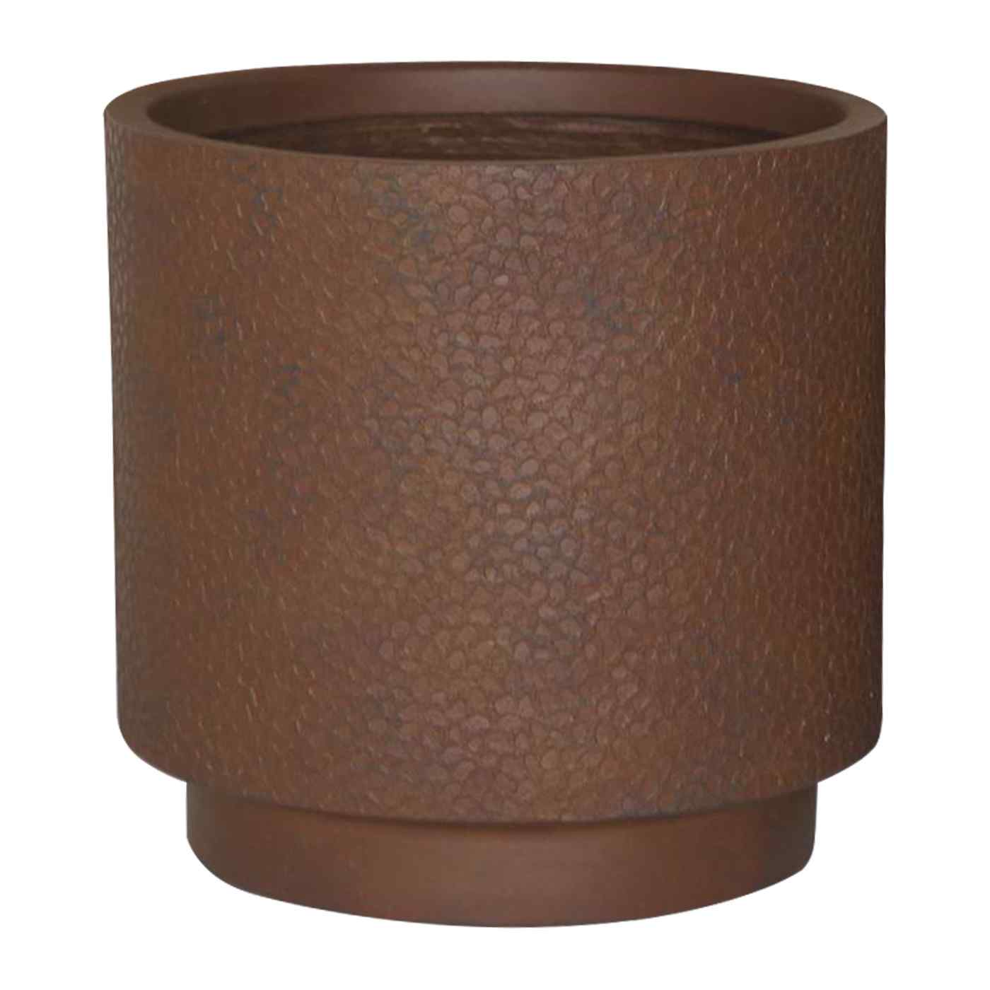 IDEALIST Lite Hammered Stone Cylinder Outdoor Planter
