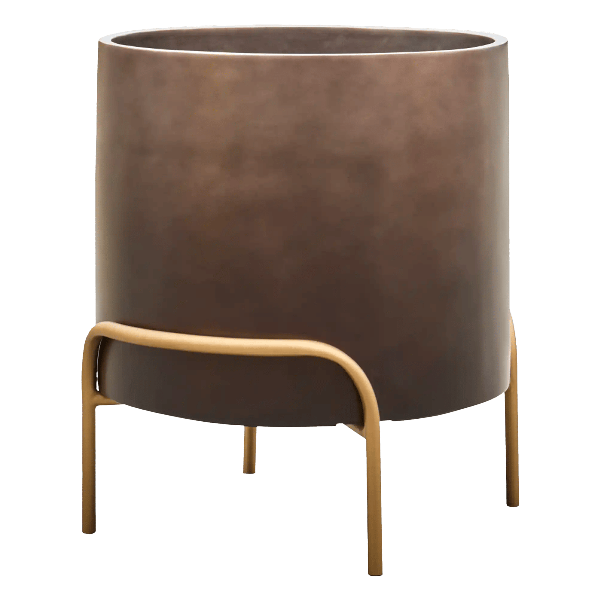 Gradient Cylinder Planter + Plant Stand | Polyresin Indoor Plant Pot