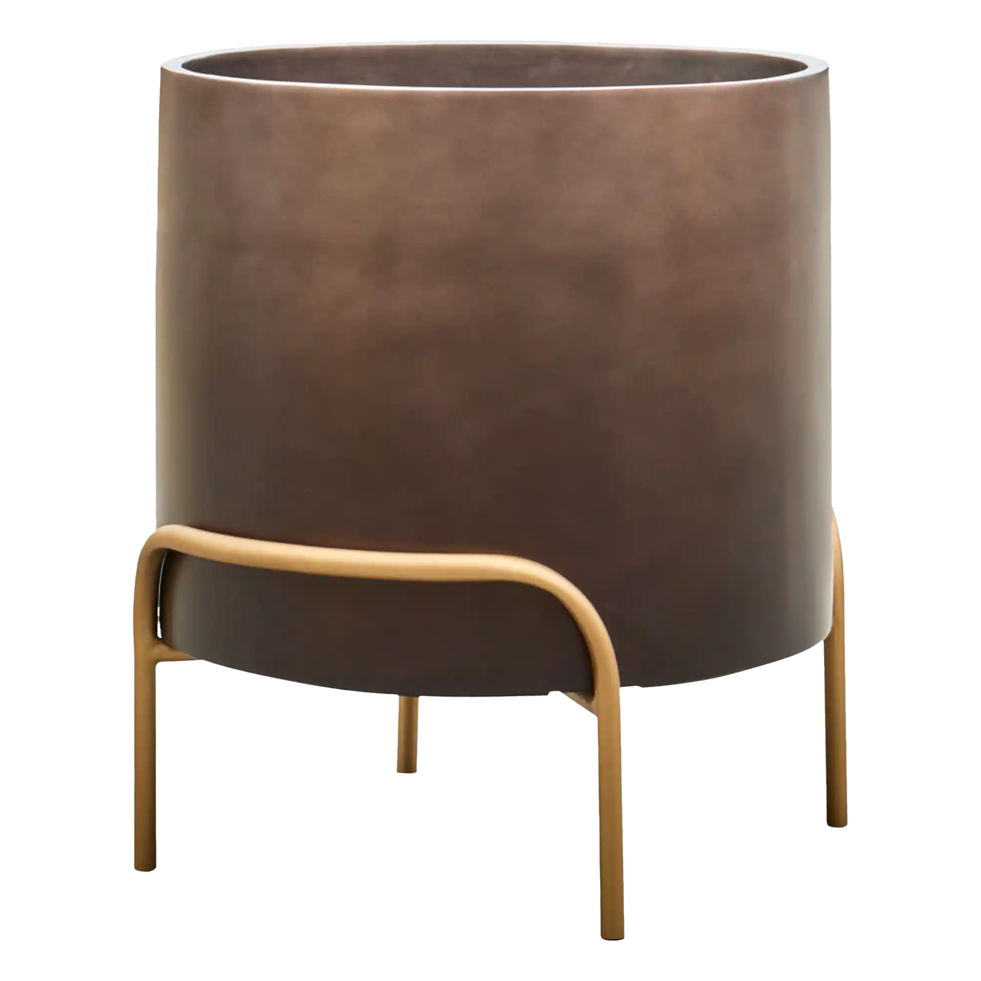 Gradient Cylinder Planter + Plant Stand | Polyresin Indoor Plant Pot