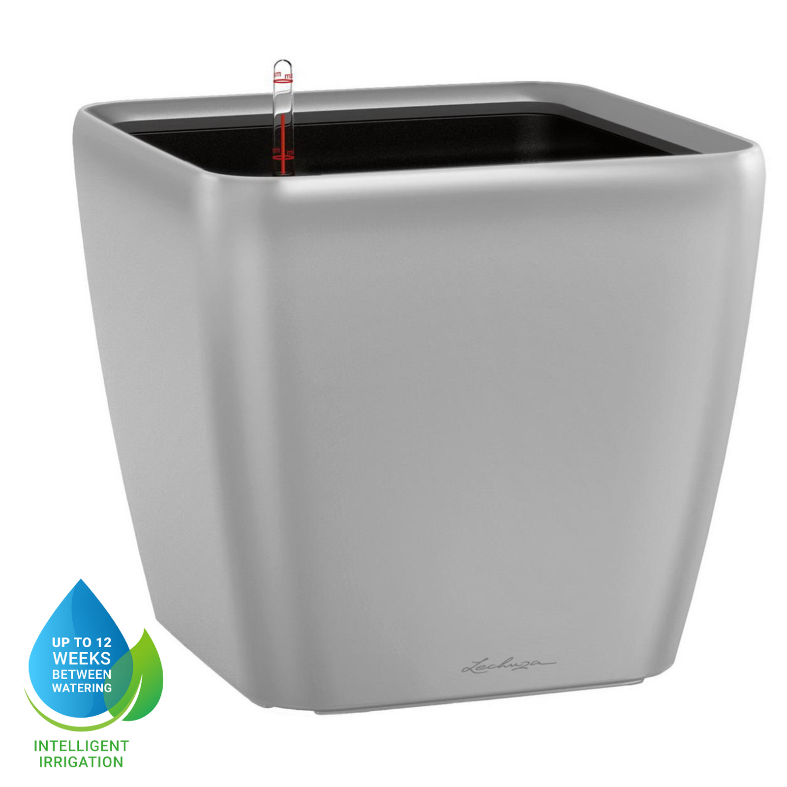 LECHUZA Quadro LS Square Poly Resin Self-watering Planter