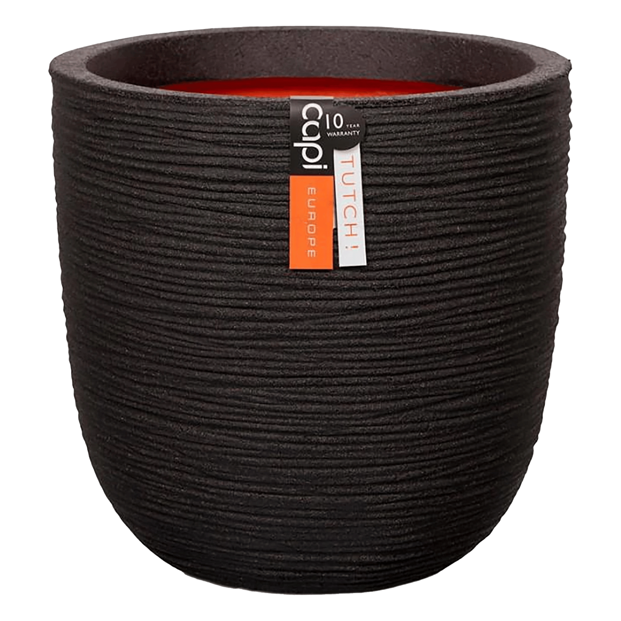 Round Egg Resin Planter by Cadix Capi Tutch Ribbed