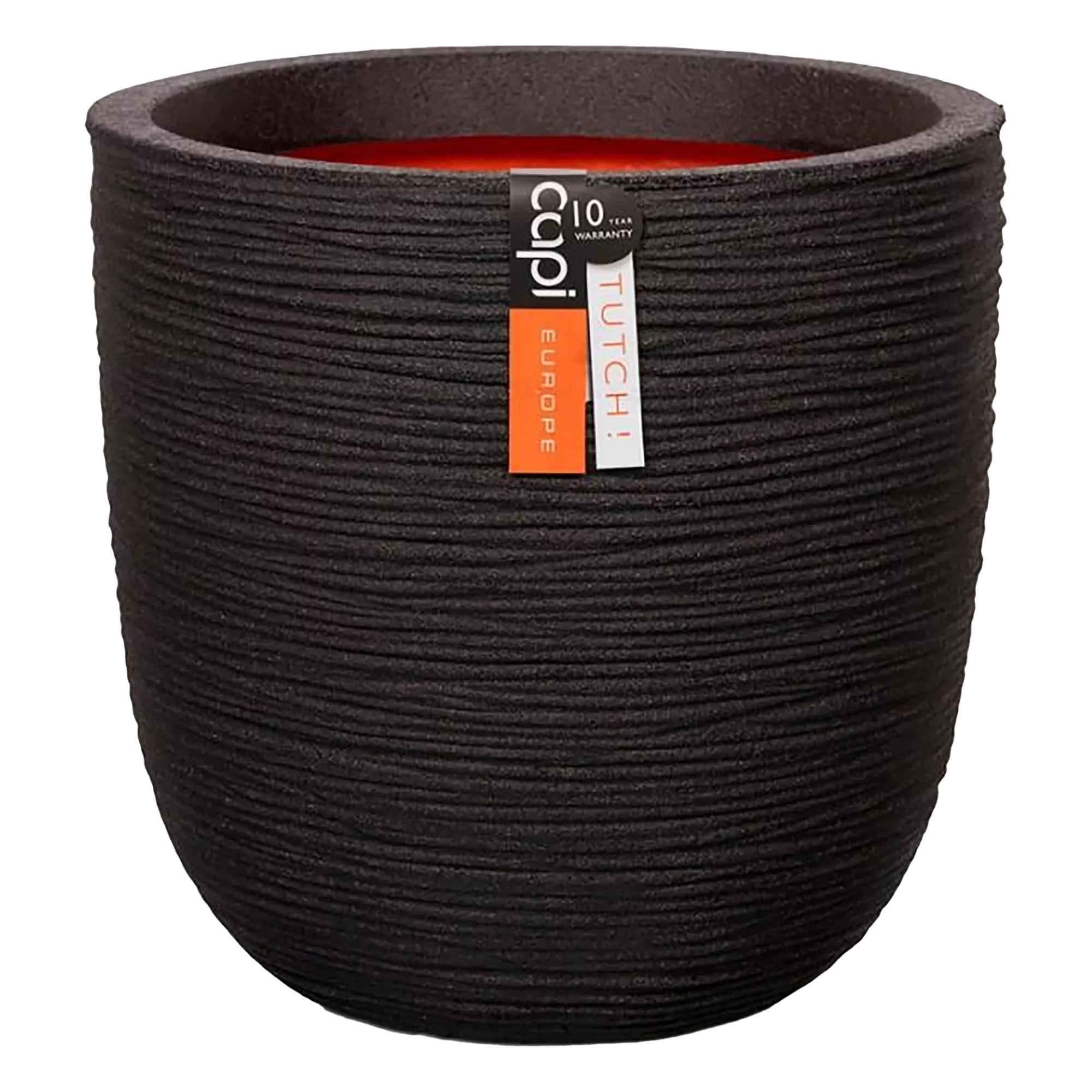 Round Egg Resin Planter by Cadix Capi Tutch Ribbed