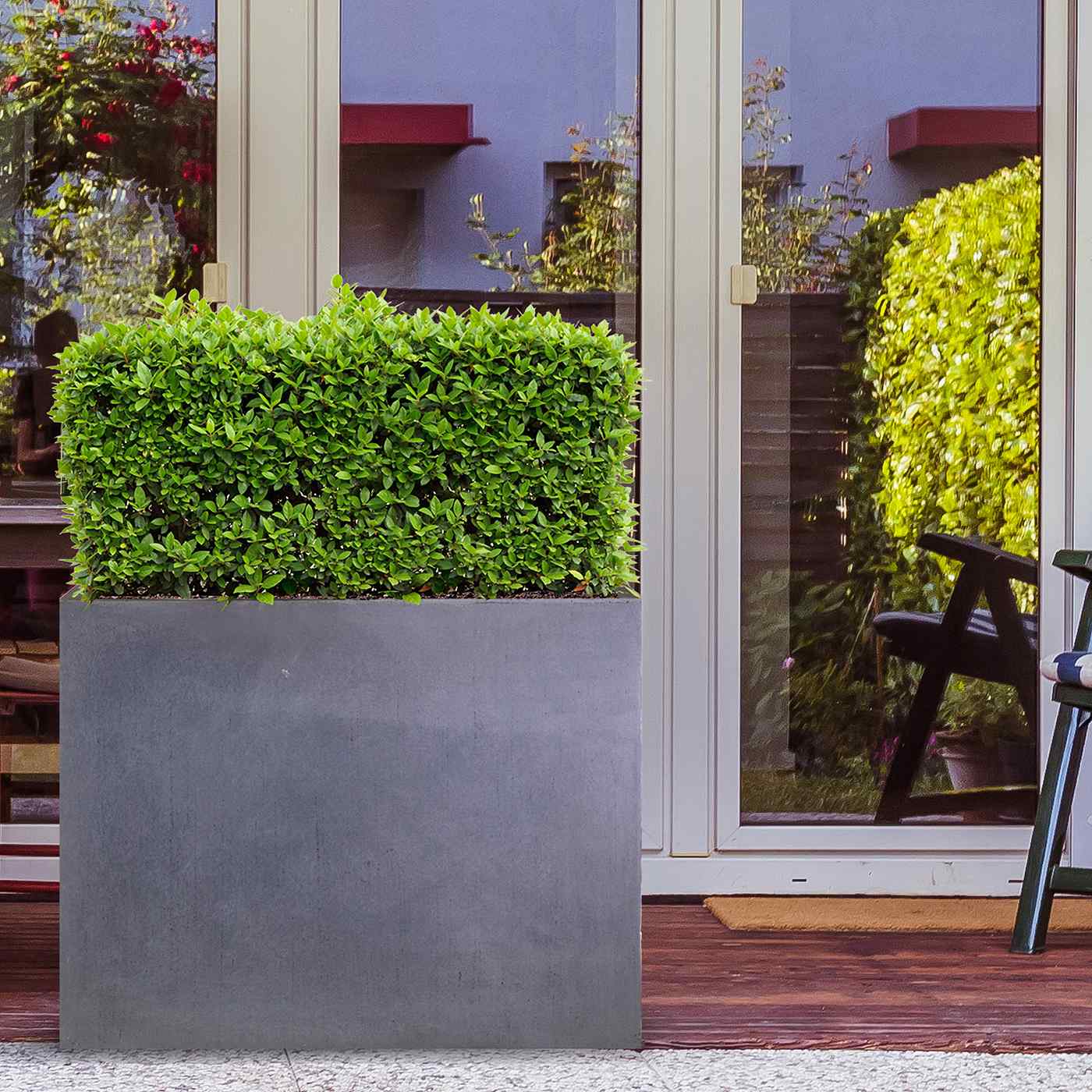IDEALIST Lite Contemporary Light Concrete Trough Planter Set