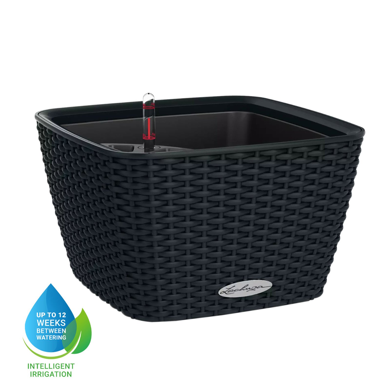 LECHUZA BACINO Cottage Square Poly Resin Self-watering Planter