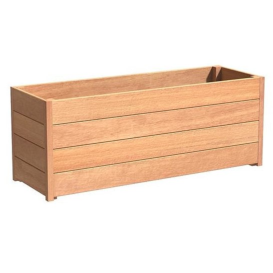 Hardwood Sevilla Trough Wood Outdoor Planter