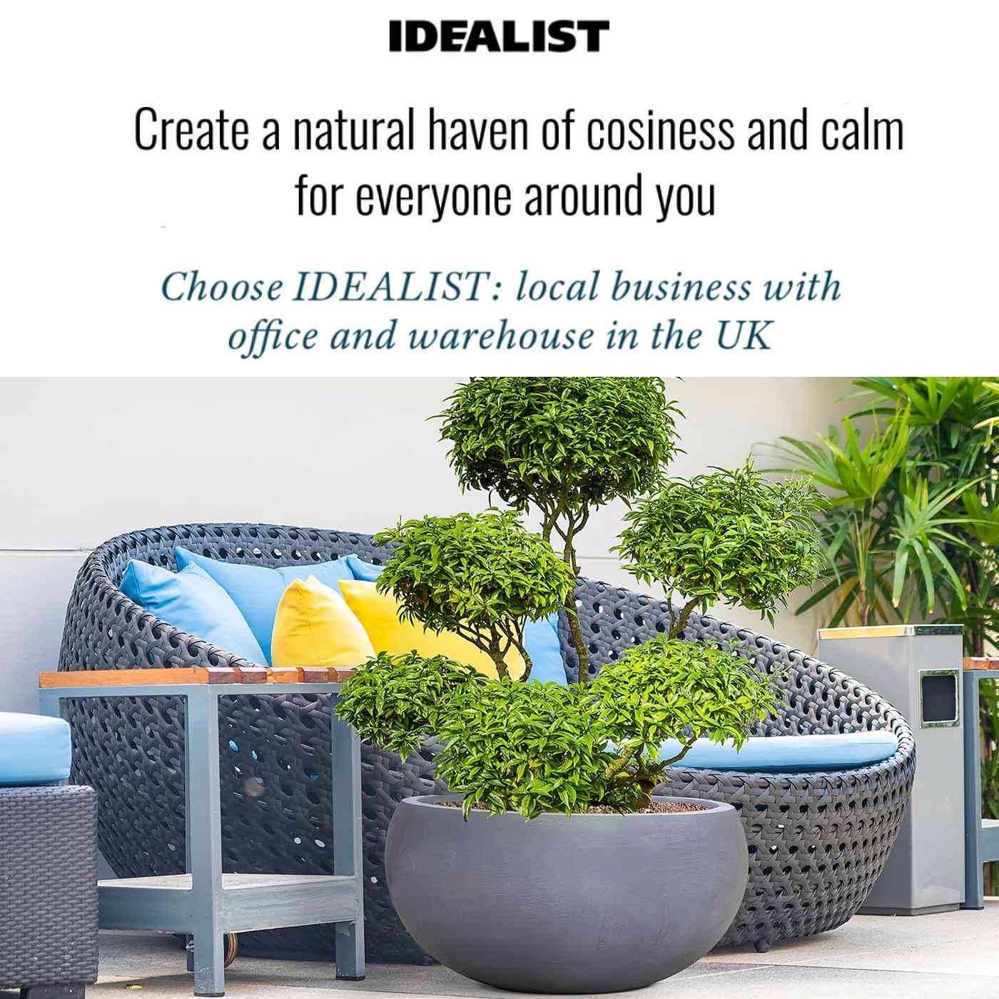 IDEALIST Lite Classic Smooth Bowl Outdoor Planter