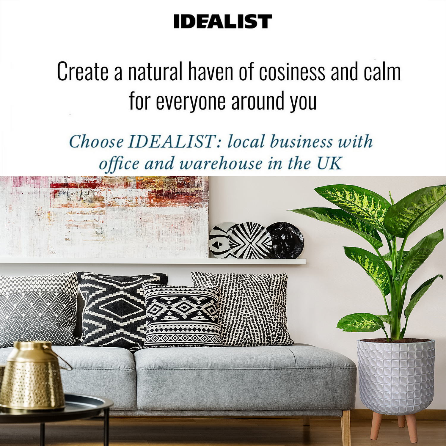 IDEALIST Lite Faceted Effect Planter on Legs