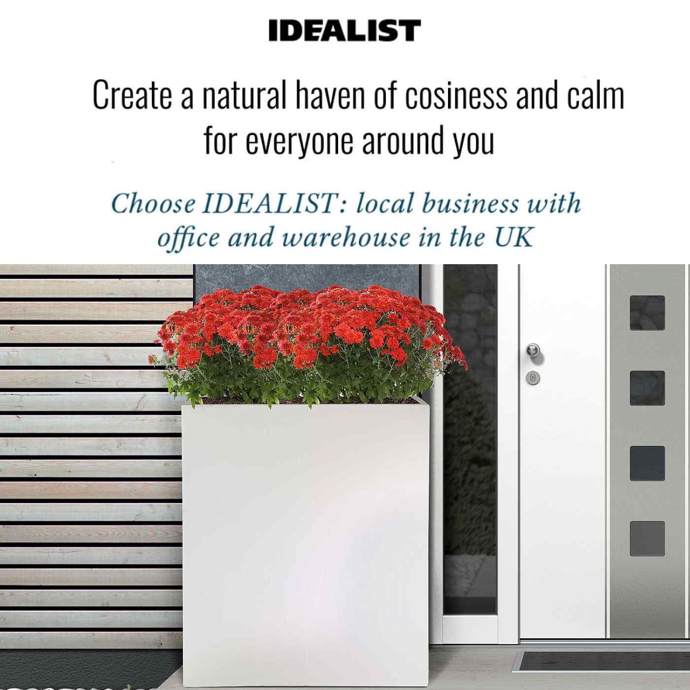 IDEALIST Lite Narrow Contemporary Light Concrete Trough Planter