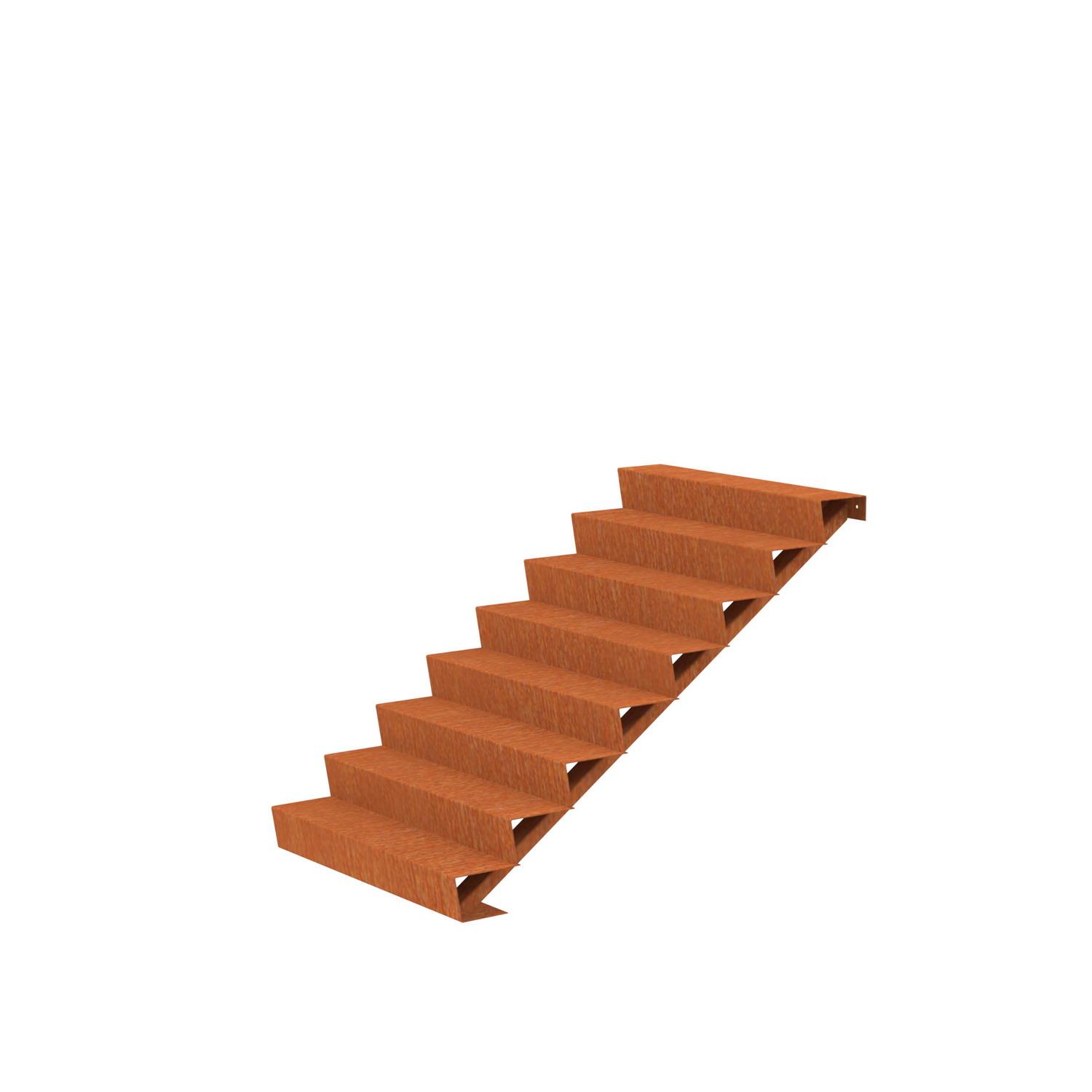 8 Steps Corten Steel Stair