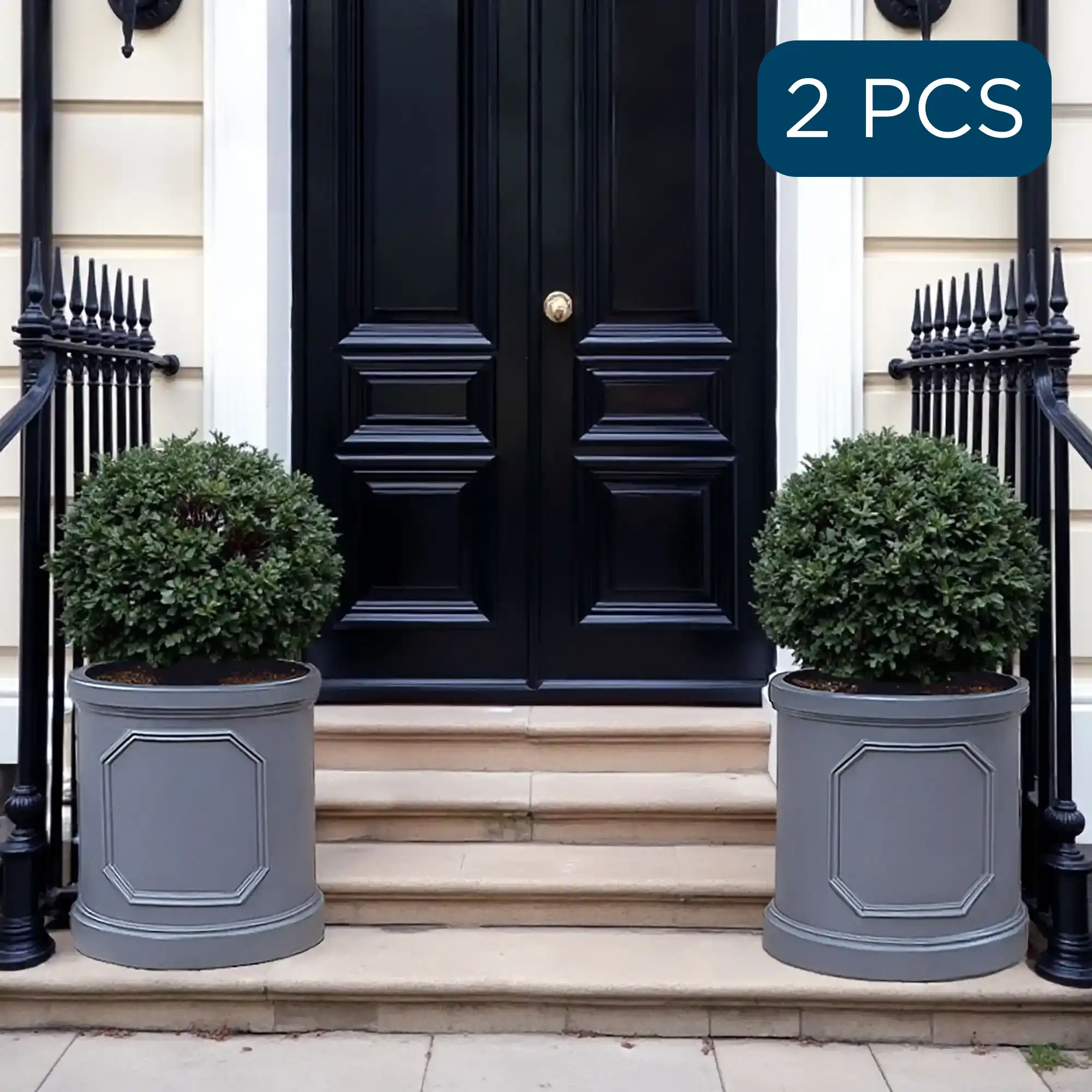 IDEALIST Chelsea Light Concrete Cylinder Garden Planter