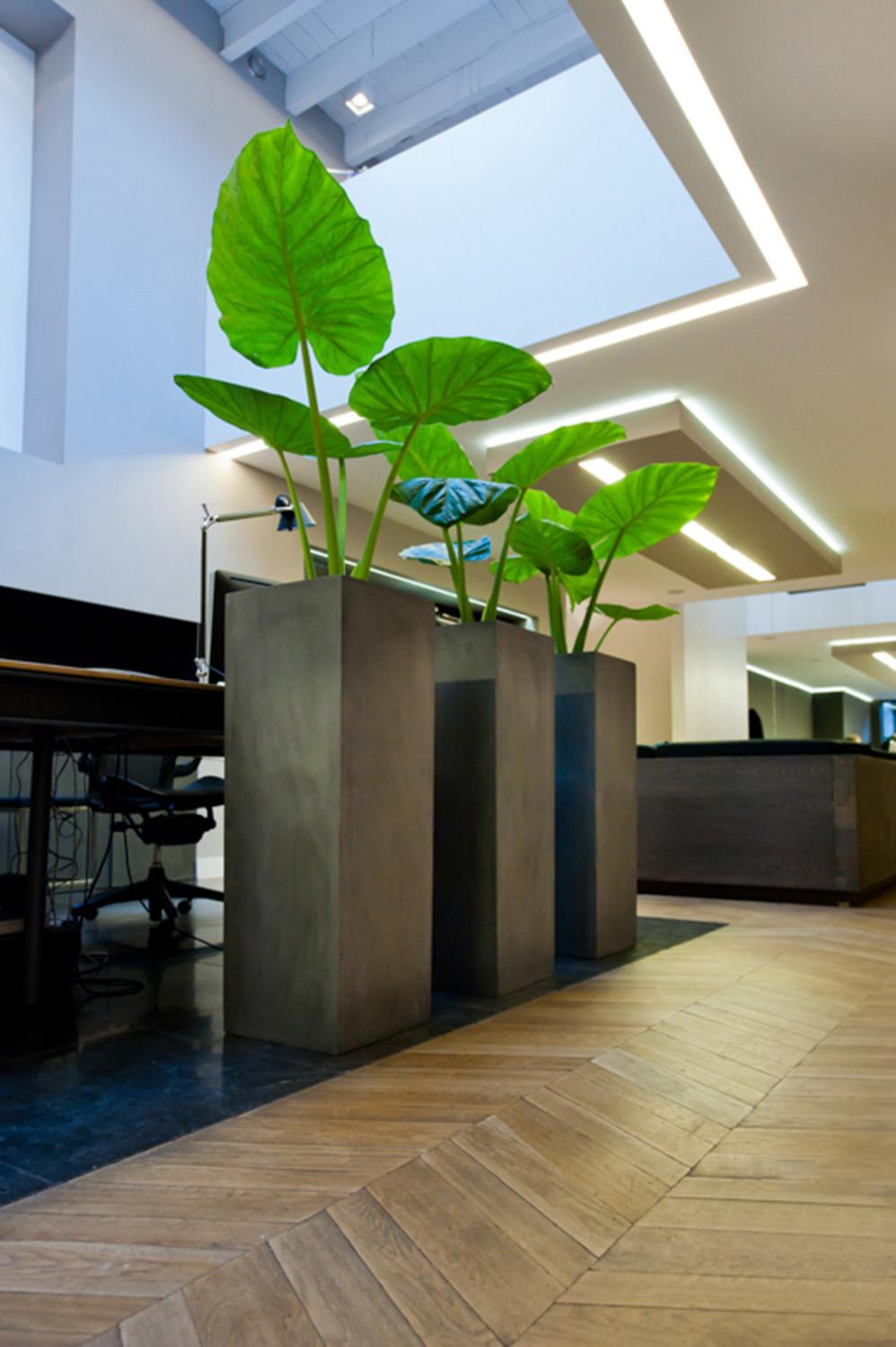 Tall Fiberstone Square Planter by Idealist Premium BOUVY
