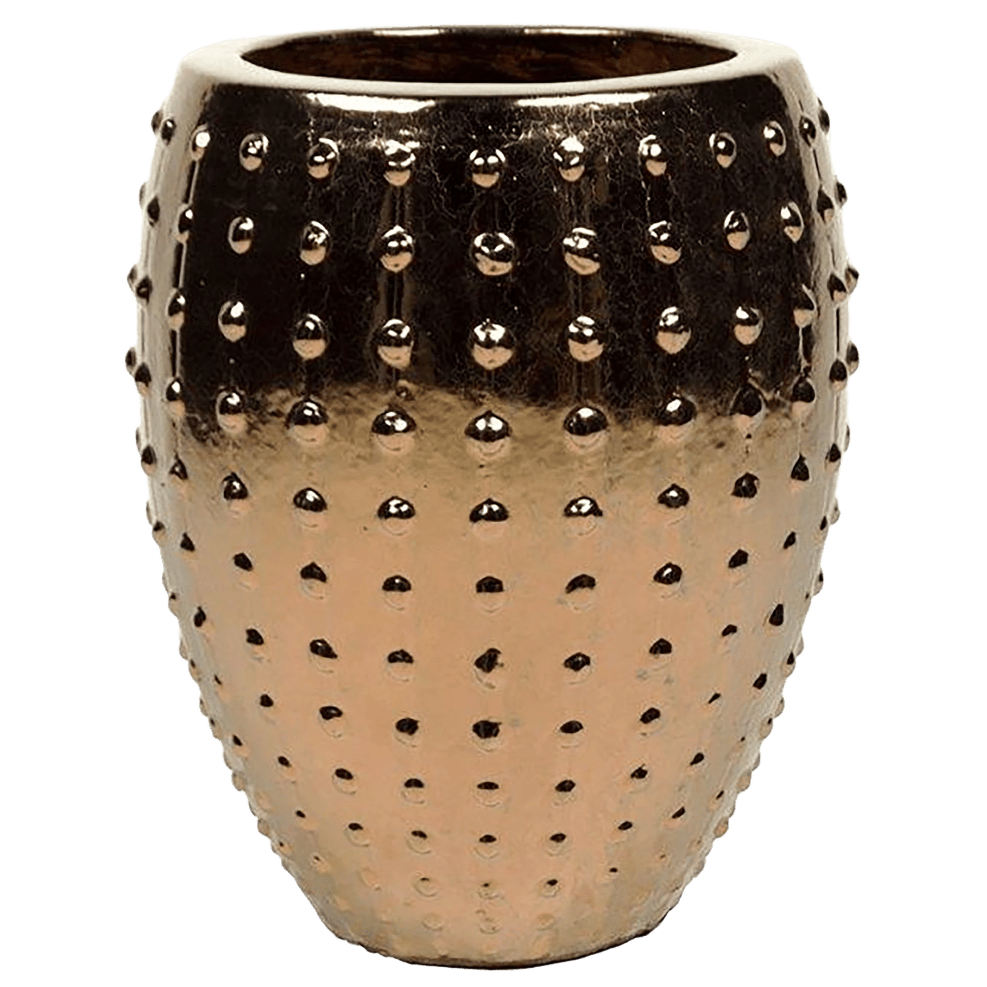 Ceramic Round Tall Bump Glossy Planter Pot In/Out