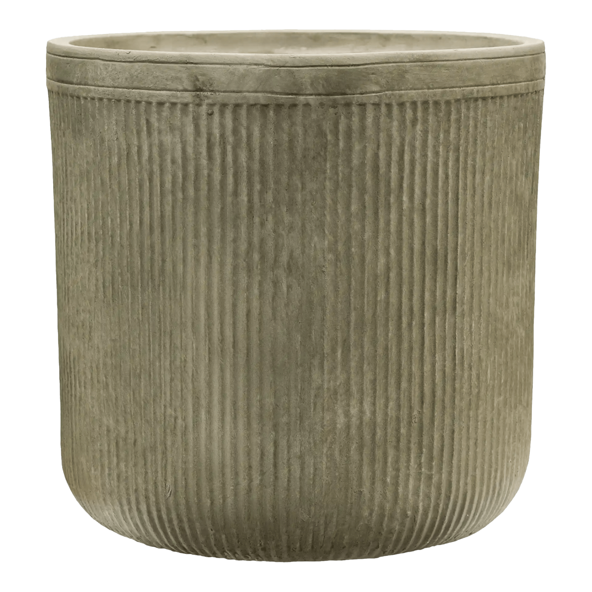 Vertical Rib Fibreclay Cylinder Planter | Indoor and Outdoor Plant Pot