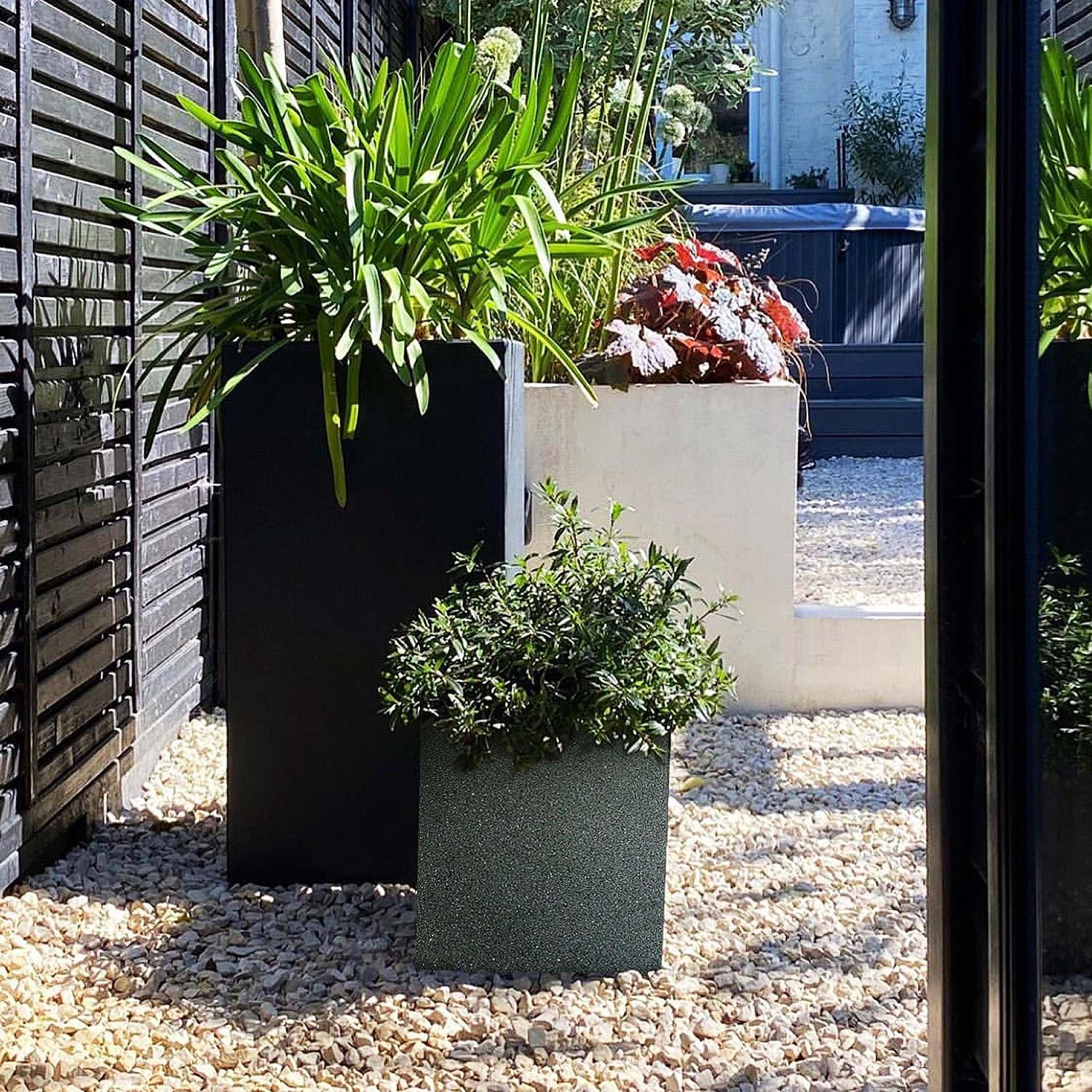 IDEALIST Lite Textured Concrete Effect Square Outdoor Planter