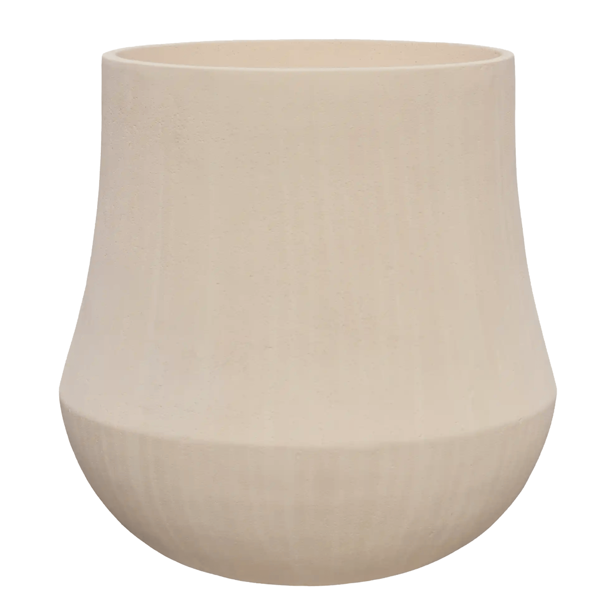 Polystone Planter | Tapered Round Indoor and Outdoor Plant Pot 