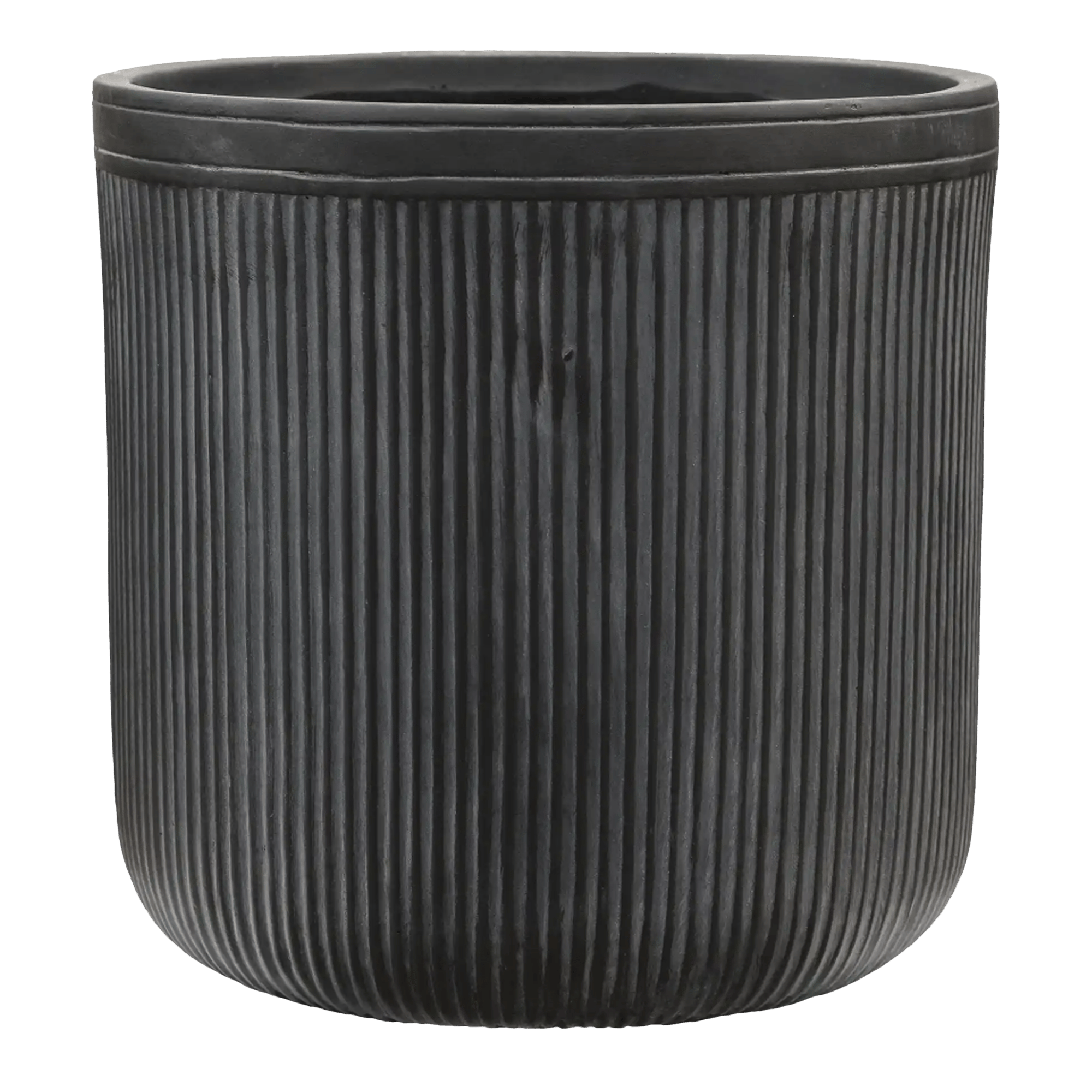 Vertical Rib Fibreclay Cylinder Planter | Indoor and Outdoor Plant Pot