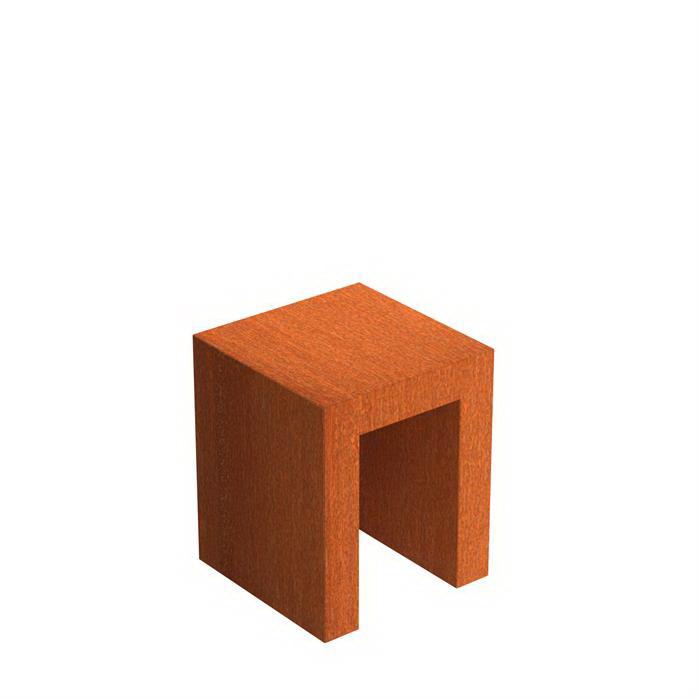 Corten Steel Square U-Block