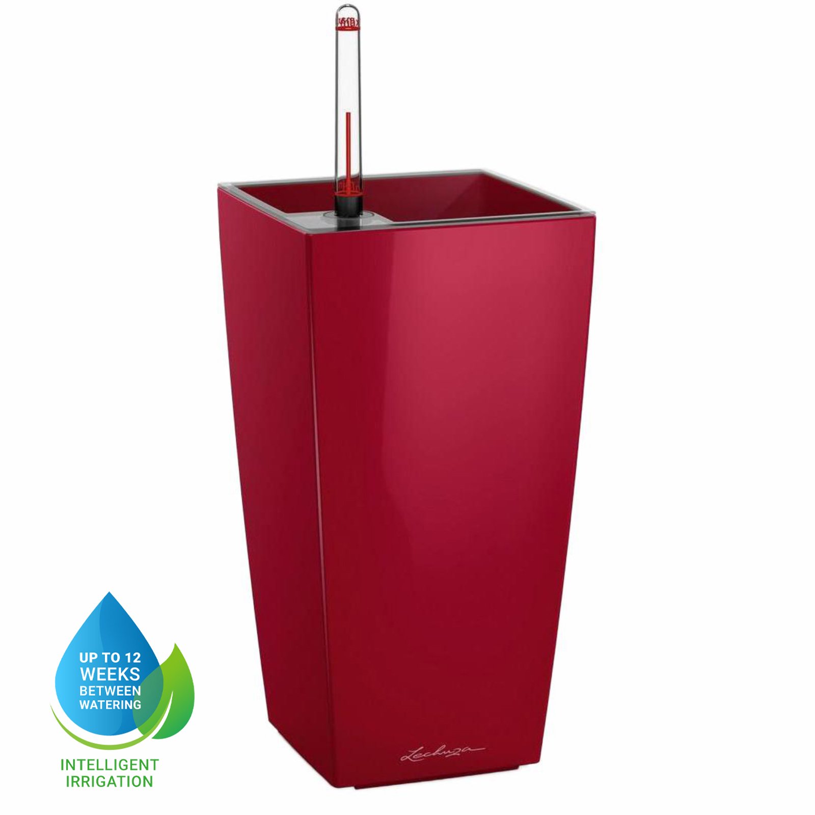 LECHUZA CUBI Square Poly Resin Indoor Self-watering Planter