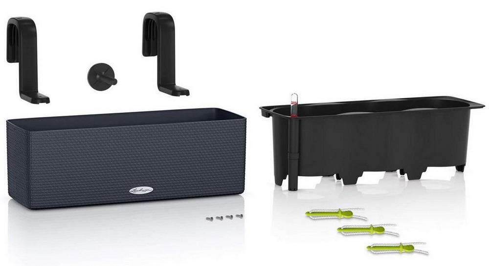 LECHUZA CUBE Color Triple Trough Poly Resin Self-watering Planter