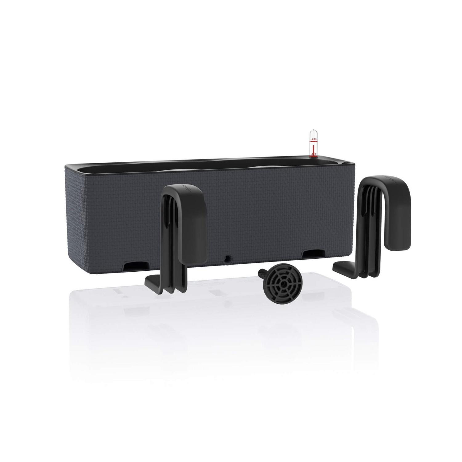 LECHUZA CUBE Color Triple Trough Poly Resin Self-watering Planter