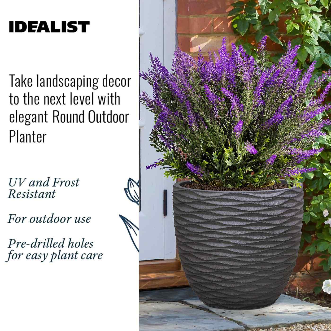 IDEALIST Lite Wave Style Outdoor Egg Planter