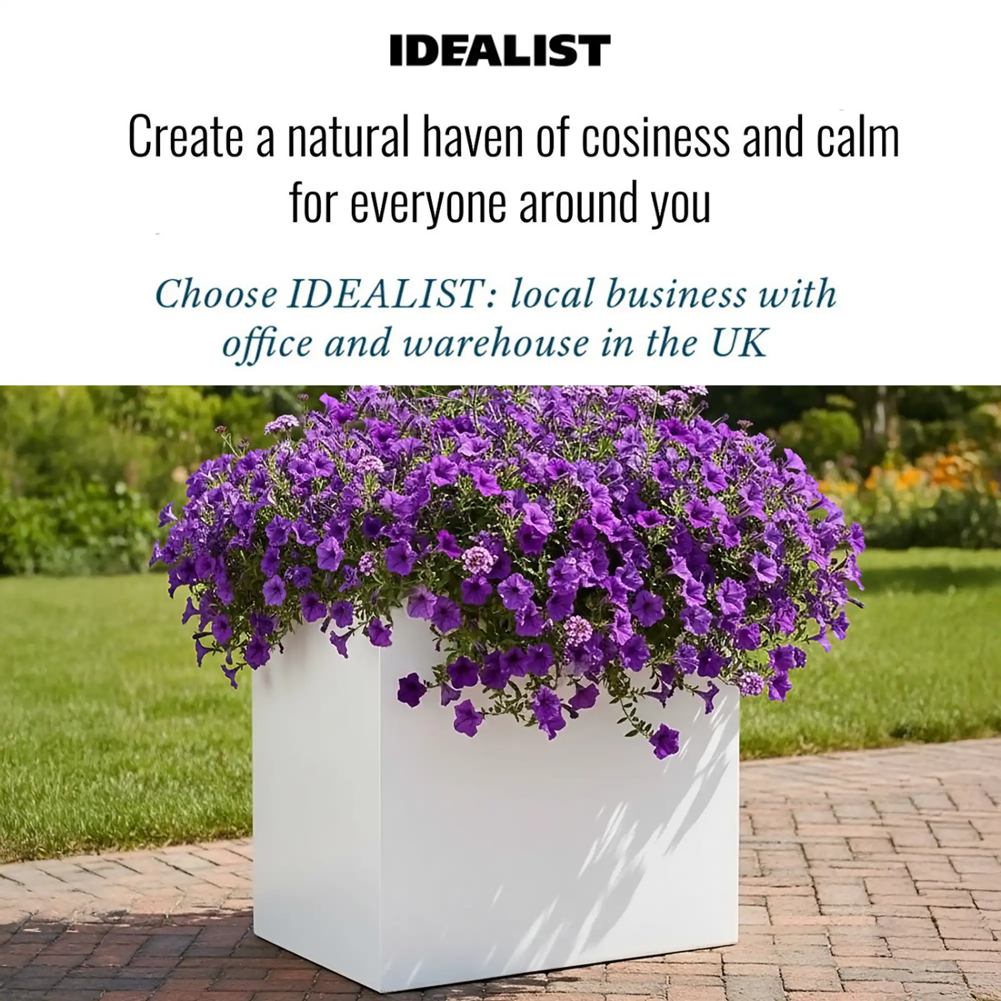 IDEALIST Lite Contemporary Light Concrete Trough Planter