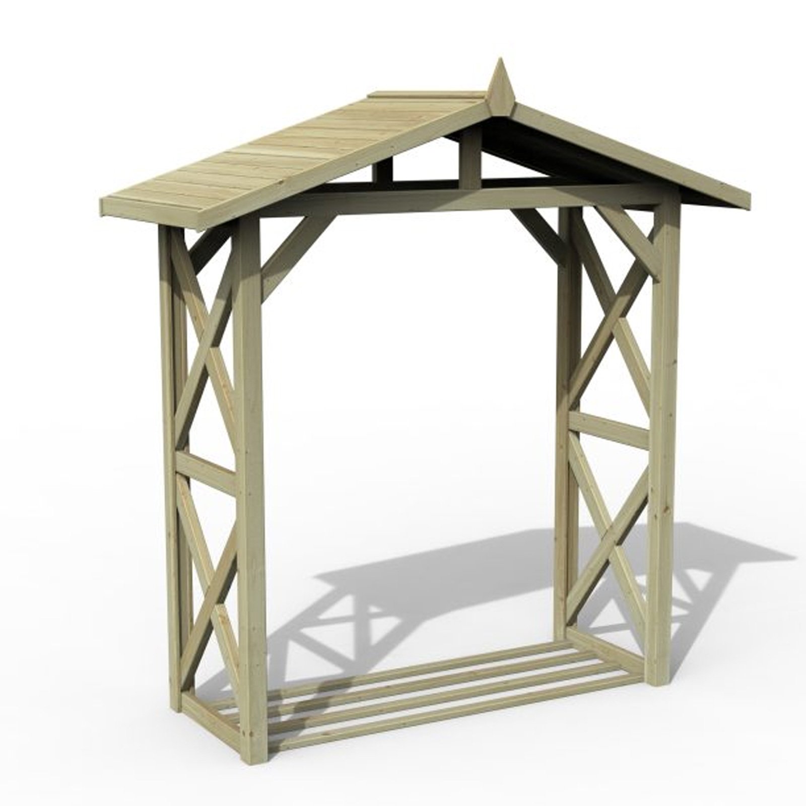 Outdoor Wooden Apex Wall Log Store by Forest Garden