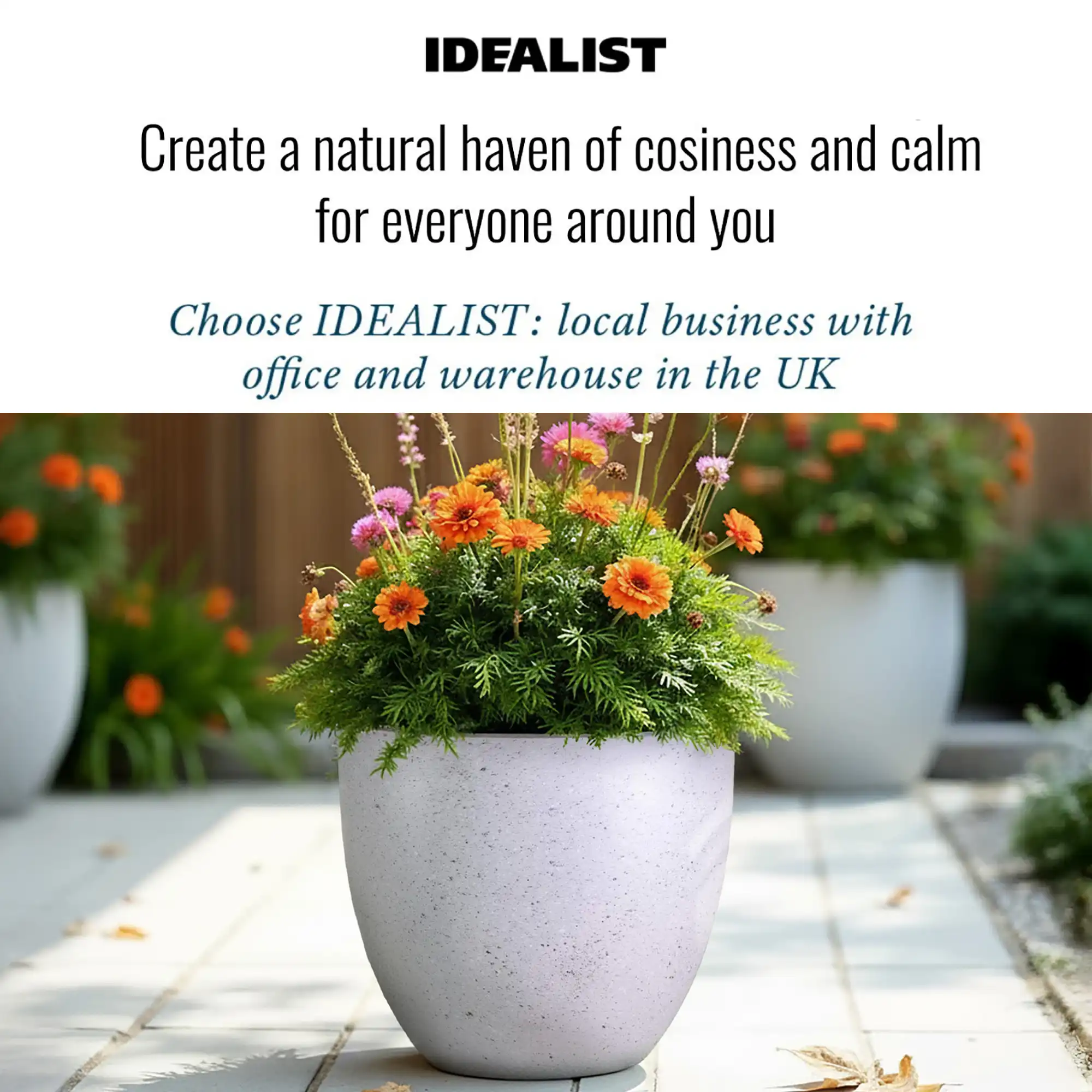 IDEALIST Lite Contemporary Light Concrete Egg Planter