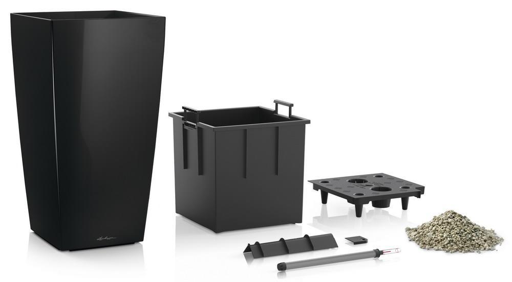 LECHUZA CUBICO Square Tall Poly Resin Self-watering Planter
