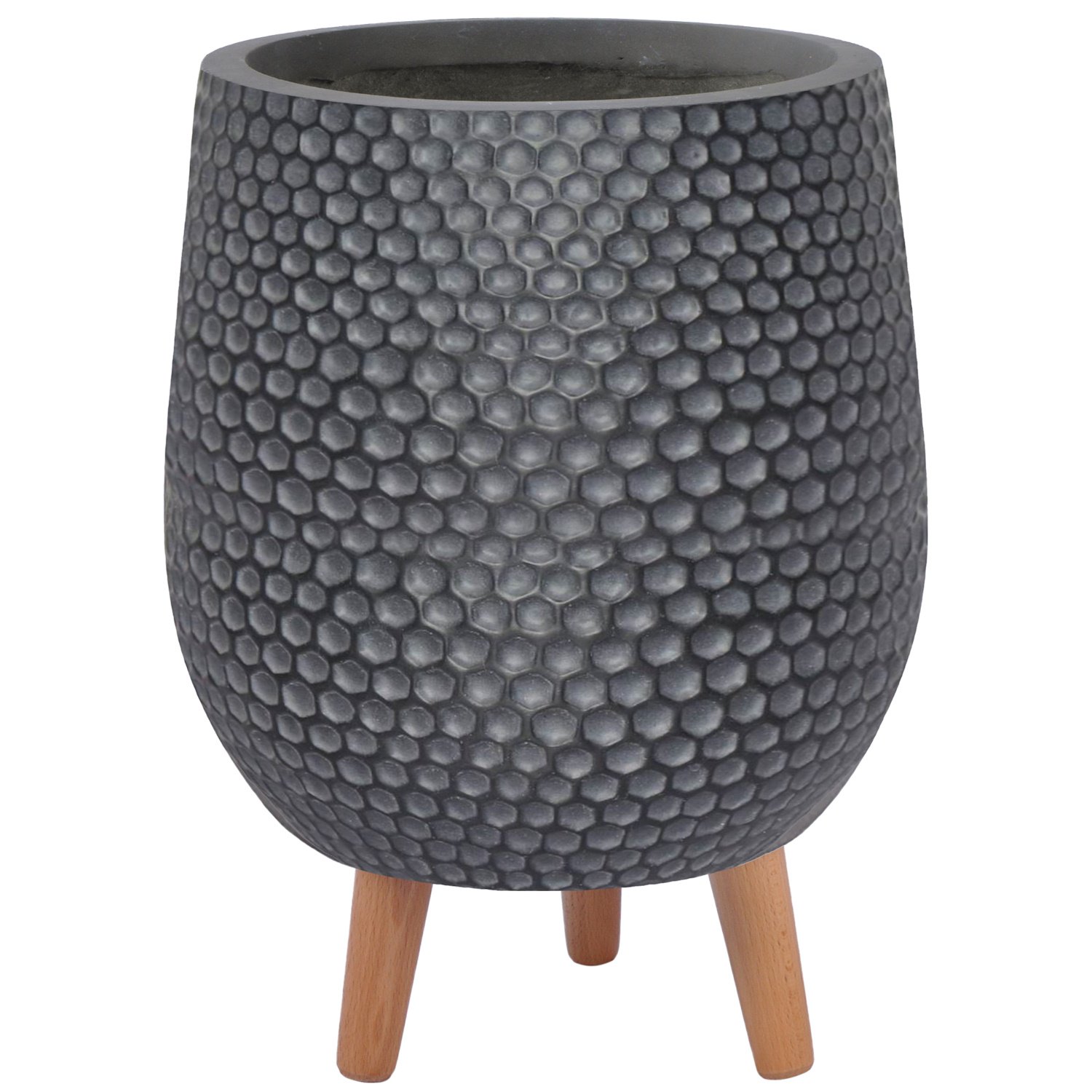 IDEALIST Lite Honeycomb Style Egg Planter on Legs, Round Pot Plant Stand Indoor