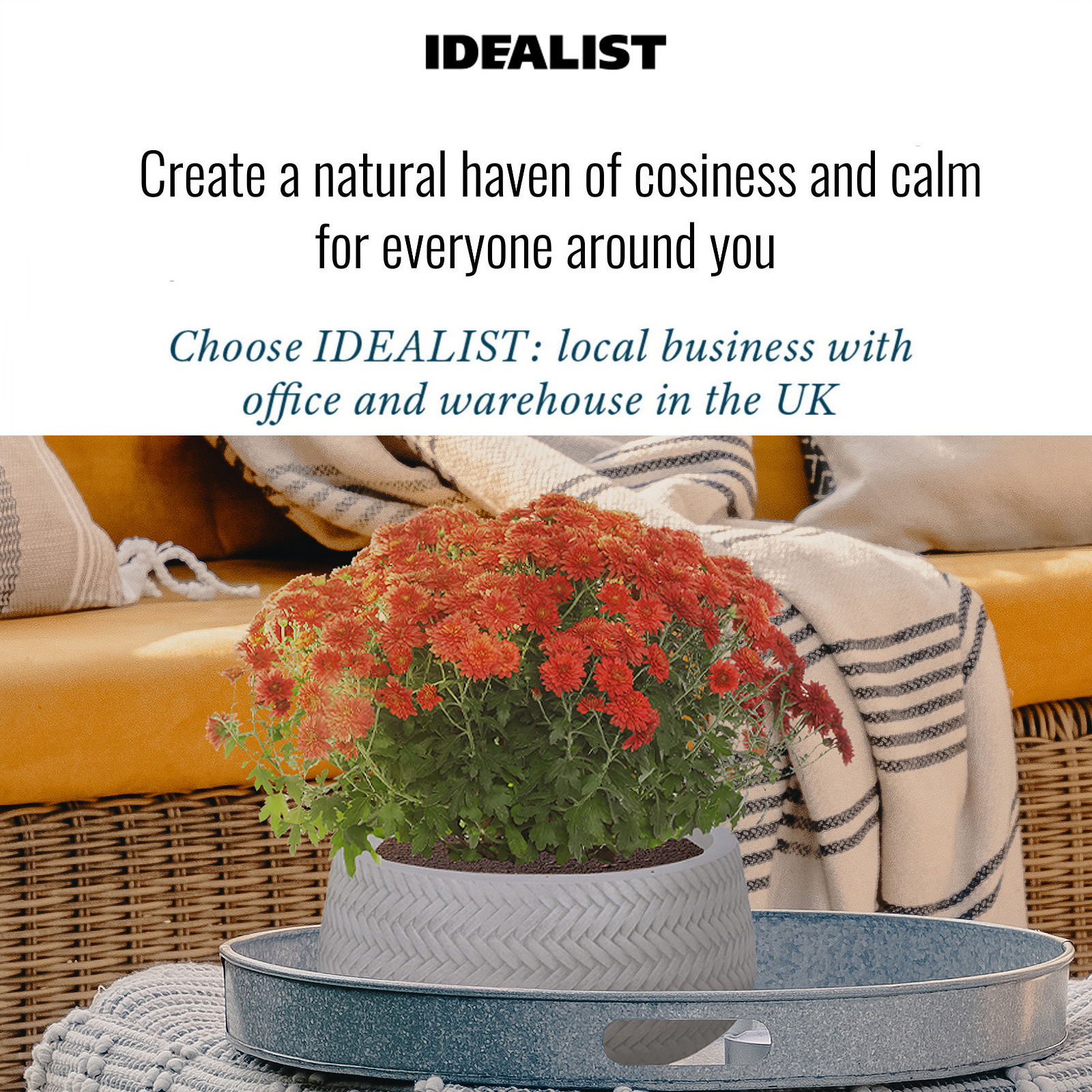 IDEALIST Lite Plaited Style Bowl Outdoor Planter