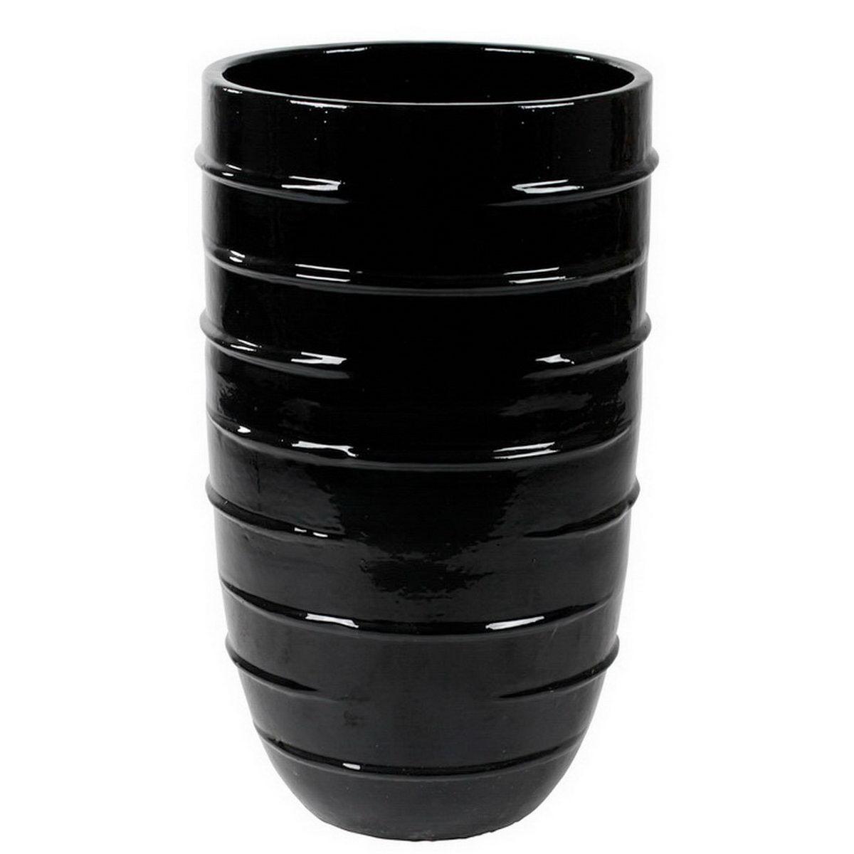 Ceramic Circular Round Tall Glossy Planter Pot In/Out
